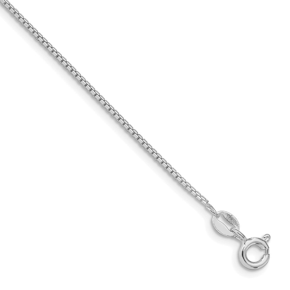 Sterling Silver Rhodium-plated 1.5mm 8 Sided Diamond-cut Box ChainQBR028R