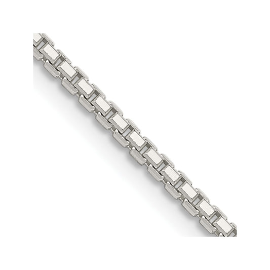Sterling Silver 1.7mm 8 Sided Diamond-cut Box ChainQBR035