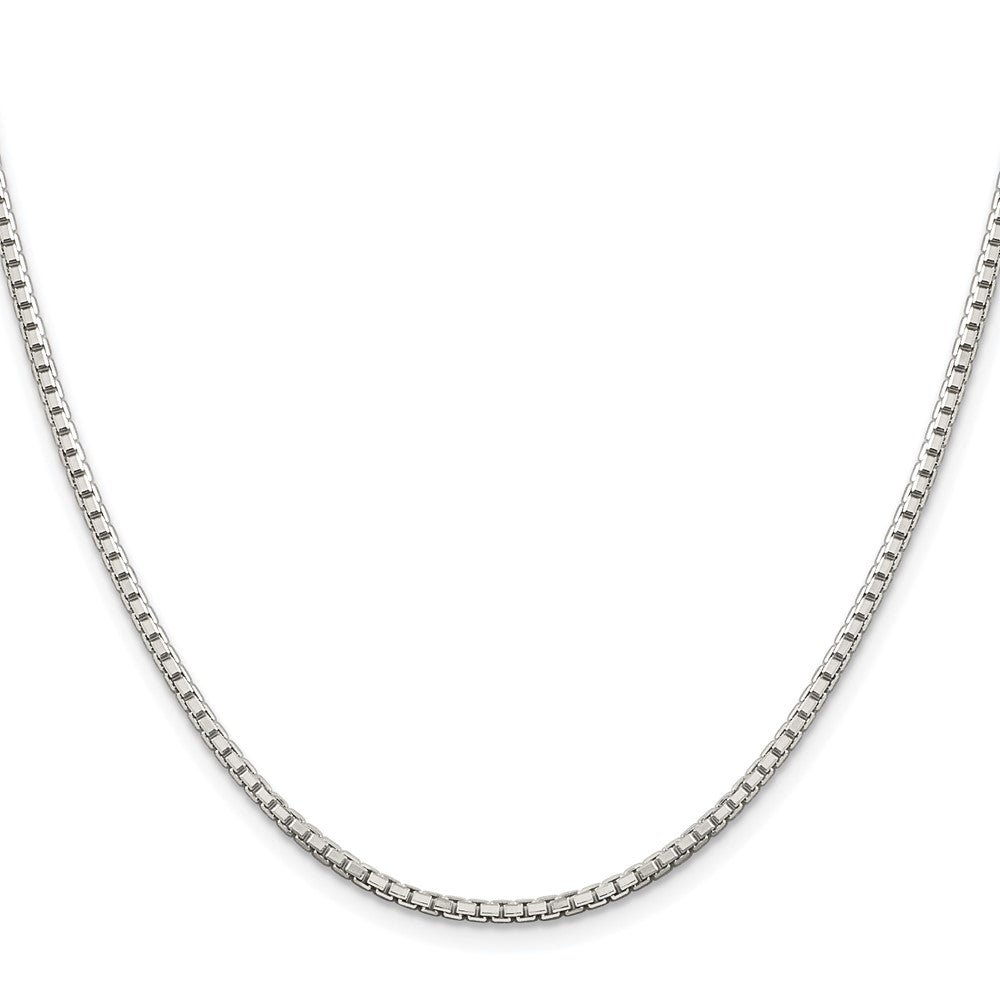 Sterling Silver Rhodium-plated 2mm 8 Sided Diamond-cut Box ChainQBR040R