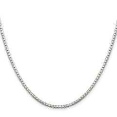 Sterling Silver Rhodium-plated 2mm 8 Sided Diamond-cut Box ChainQBR040R