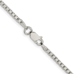 Sterling Silver Rhodium-plated 2mm 8 Sided Diamond-cut Box ChainQBR040R