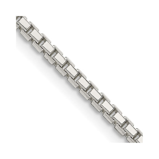 Sterling Silver 2mm 8 Sided Diamond-cut Box ChainQBR040