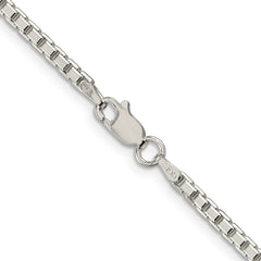 Sterling Silver 2.5mm 8 Sided Diamond-cut Box ChainQBR050
