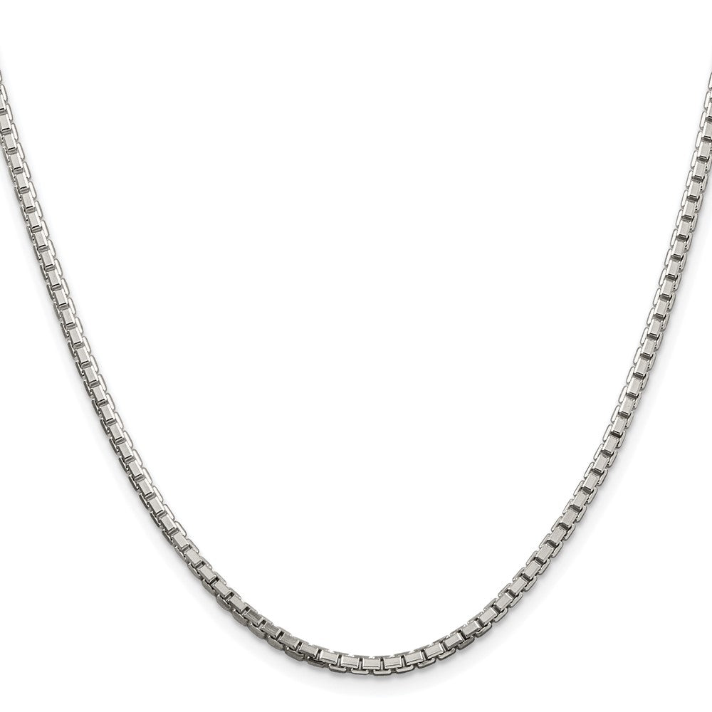 Sterling Silver Rhodium-plated 2.5mm 8 Sided Diamond-cut Box ChainQBR050R