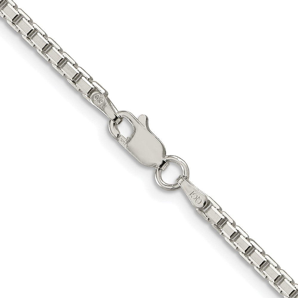Sterling Silver Rhodium-plated 2.5mm 8 Sided Diamond-cut Box ChainQBR050R