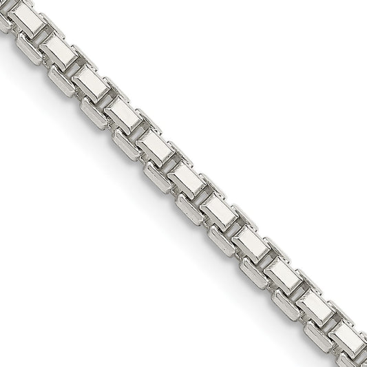 Sterling Silver 2.5mm 8 Sided Diamond-cut Box ChainQBR050