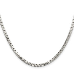 Sterling Silver 2.9mm 8 Sided Diamond-cut Box ChainQBR057