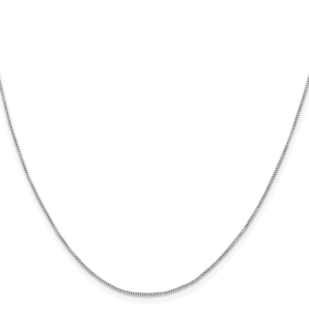 Sterling Silver Rhodium-plated .6mm Box Chain w/2in ext.QBX012R