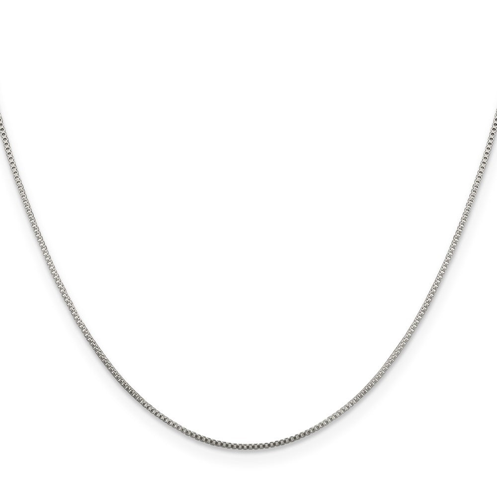 Sterling Silver Rhodium-plated .8mm Box ChainQBX015R