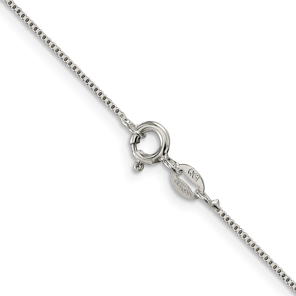 Sterling Silver Rhodium-plated .8mm Box ChainQBX015R