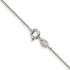 Sterling Silver Rhodium-plated .8mm Box ChainQBX015R