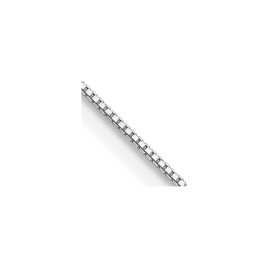 Sterling Silver Rhodium-plated .8mm Box ChainQBX015R
