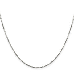 Sterling Silver Rhodium-plated .9mm Box ChainQBX019R