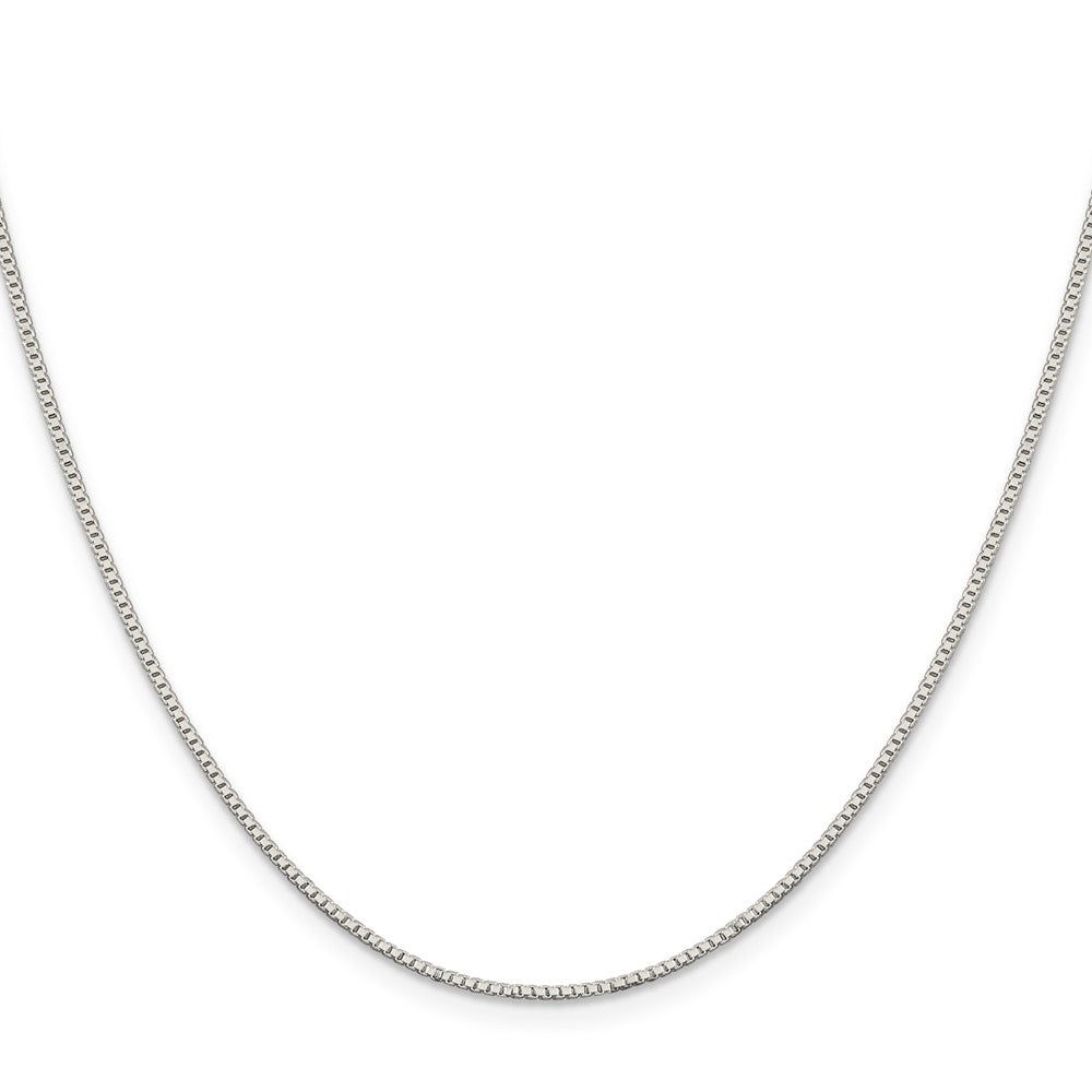 Sterling Silver Rhodium-plated 1.1mm Box ChainQBX022R