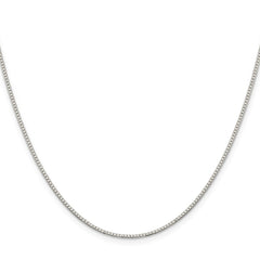 Sterling Silver Rhodium-plated 1.1mm Box ChainQBX022R