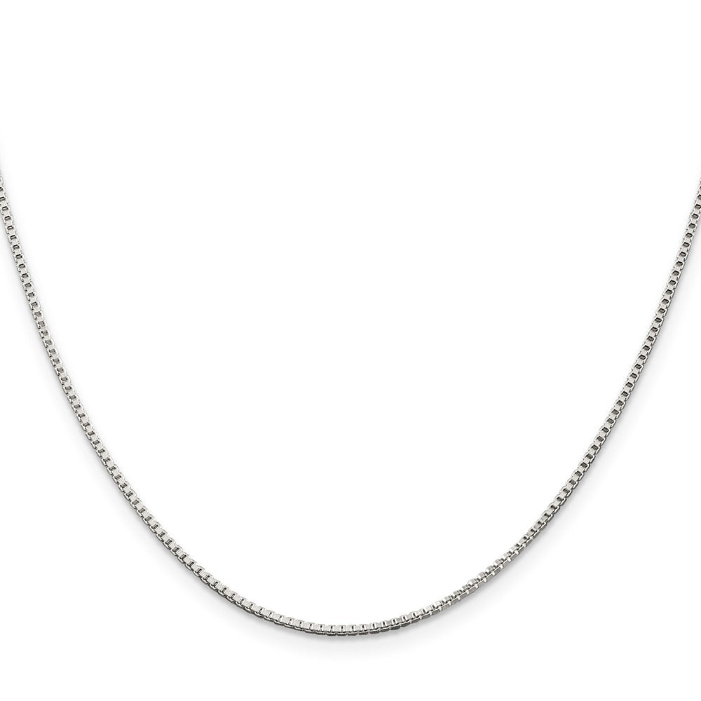 Sterling Silver Rhodium-plated 1.25mm Box ChainQBX024R