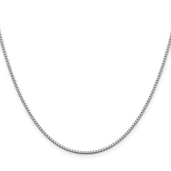 Sterling Silver Rhodium-plated 1.4mm Box ChainQBX026R