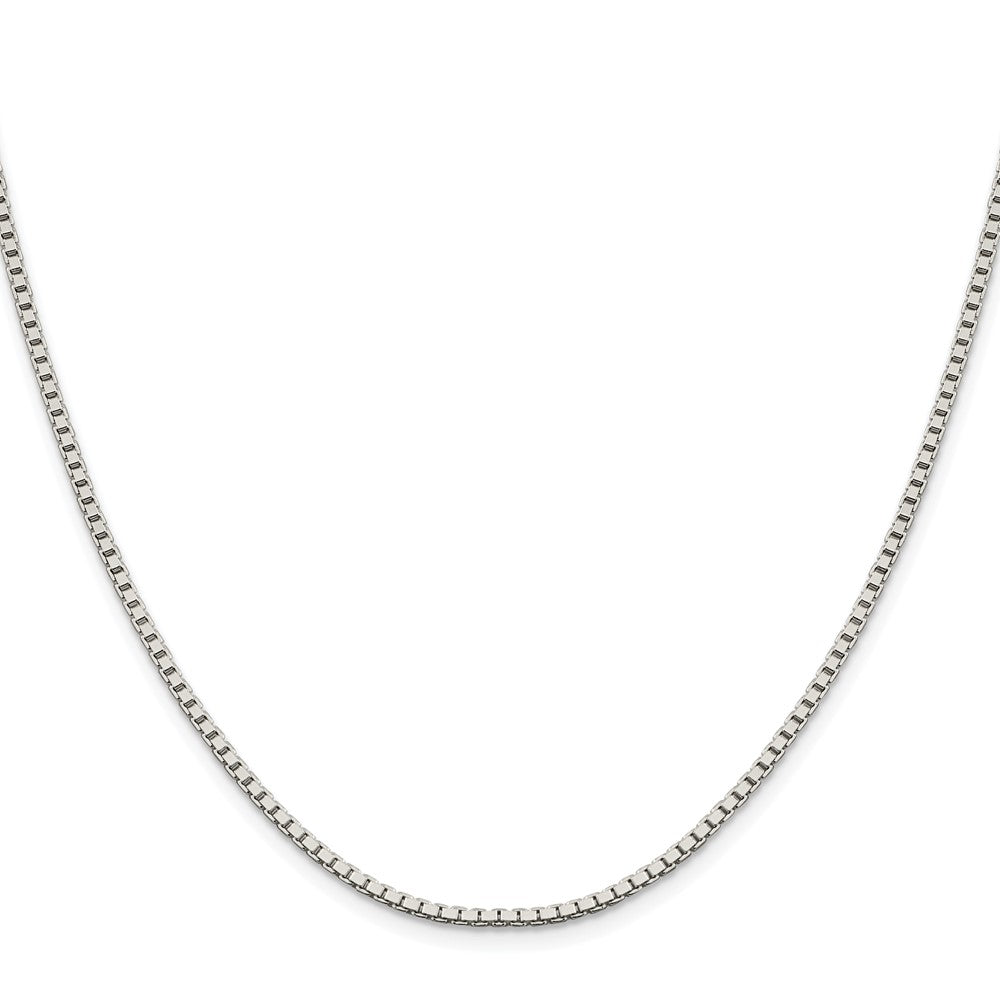 Sterling Silver Rhodium-plated 1.9mm Box ChainQBX037R