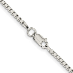 Sterling Silver Rhodium-plated 1.9mm Box ChainQBX037R