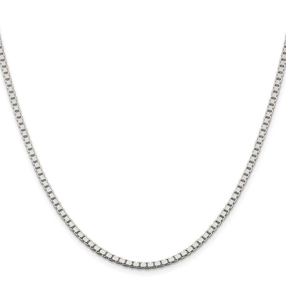 Sterling Silver Rhodium-plated 2.5mm Box ChainQBX050R