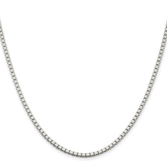 Sterling Silver Rhodium-plated 2.5mm Box ChainQBX050R