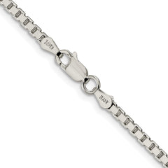 Sterling Silver Rhodium-plated 2.5mm Box ChainQBX050R