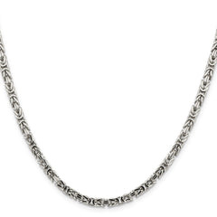 Sterling Silver 3.25mm Byzantine ChainQBZ080