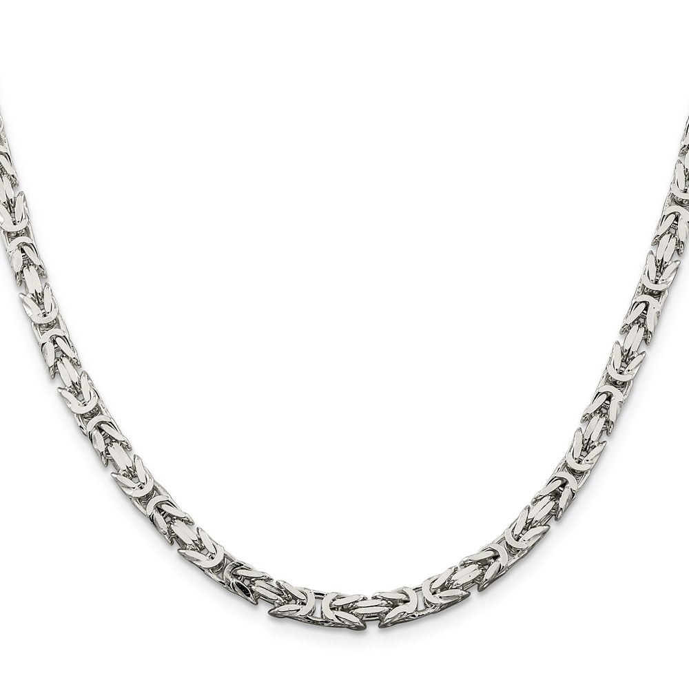 Sterling Silver 4.25mm Byzantine ChainQBZ100