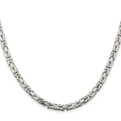 Sterling Silver 4.25mm Byzantine ChainQBZ100