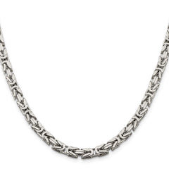 Sterling Silver 5mm Byzantine ChainQBZ120