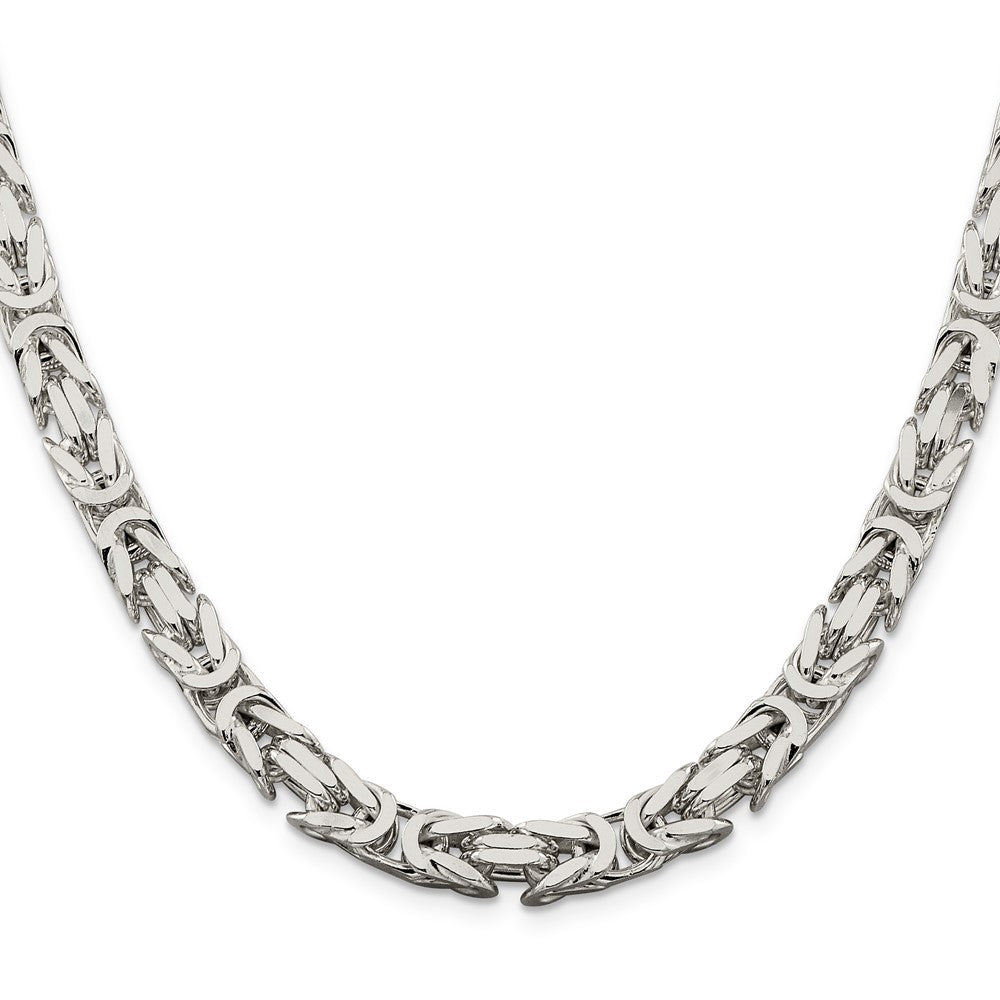 Sterling Silver 7.5mm Byzantine ChainQBZ180