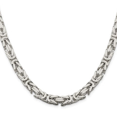 Sterling Silver 7.5mm Byzantine ChainQBZ180