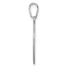 Small Sterling Silver Rhodium-plated Fancy Script Letter Y Initial Pendant QC11257Y