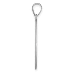 Large Sterling Silver Rhodium-plated Fancy Script Letter B Initial Pendant QC11258B