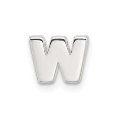 Sterling Silver E-coated Letter W Slide Charm QC11488W