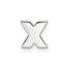 Sterling Silver E-coated Letter X Slide Charm QC11488X