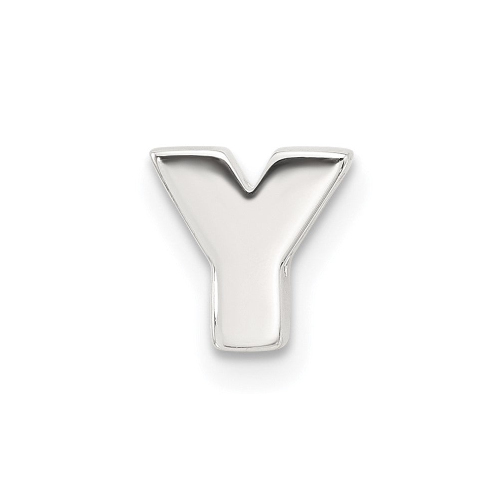 Sterling Silver E-coated Letter Y Slide Charm QC11488Y
