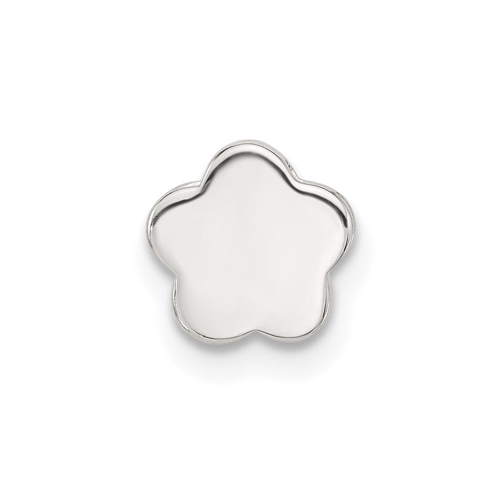 Sterling Silver E-coated Flower Slide Charm QC11490