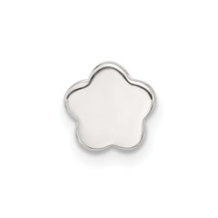 Sterling Silver E-coated Flower Slide Charm QC11490