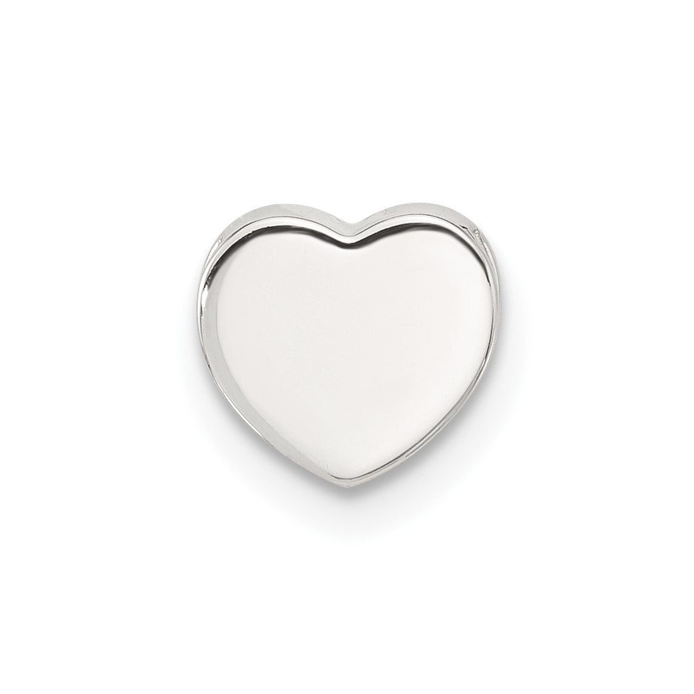 Sterling Silver E-coated Heart Slide Charm QC11491