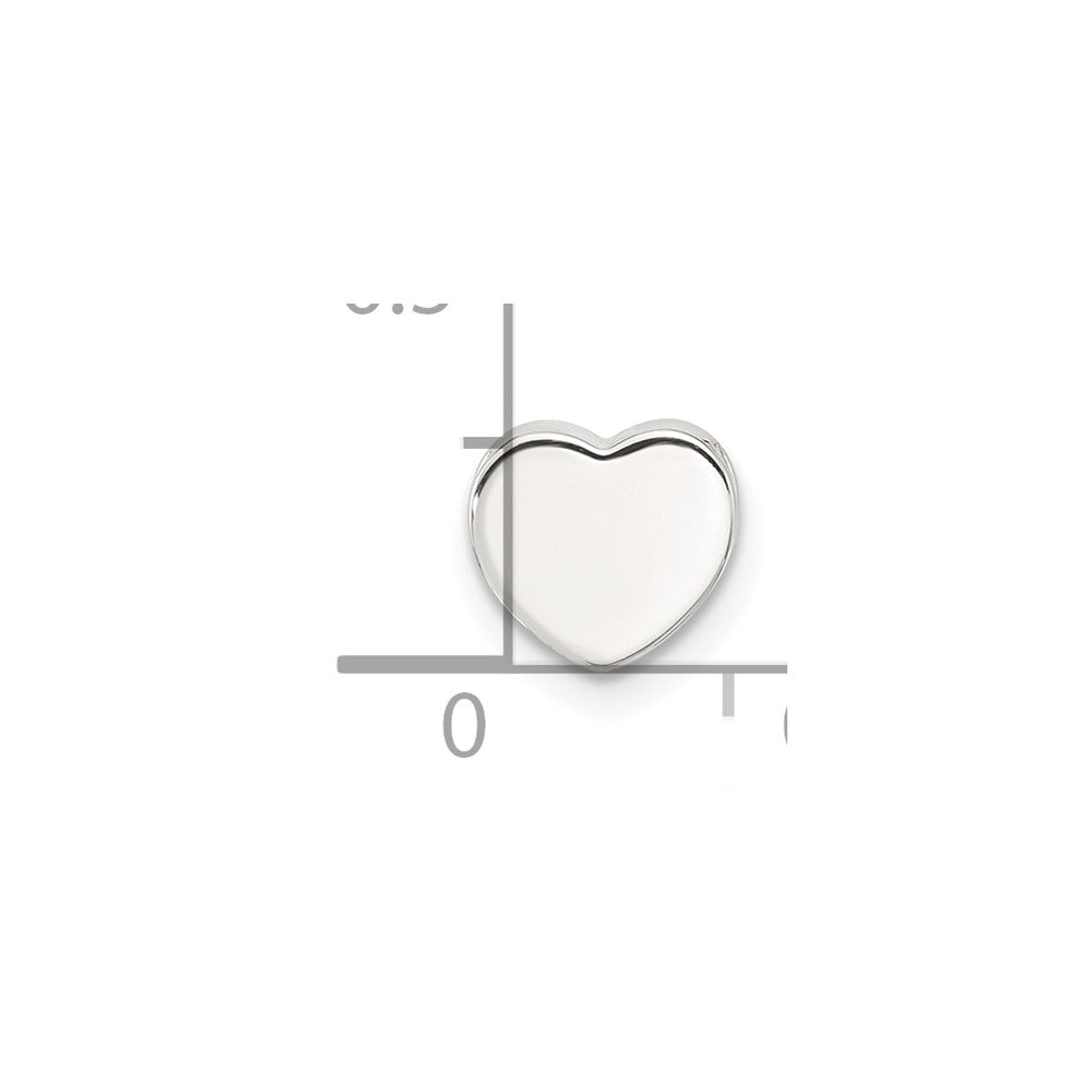 Sterling Silver E-coated Heart Slide Charm QC11491