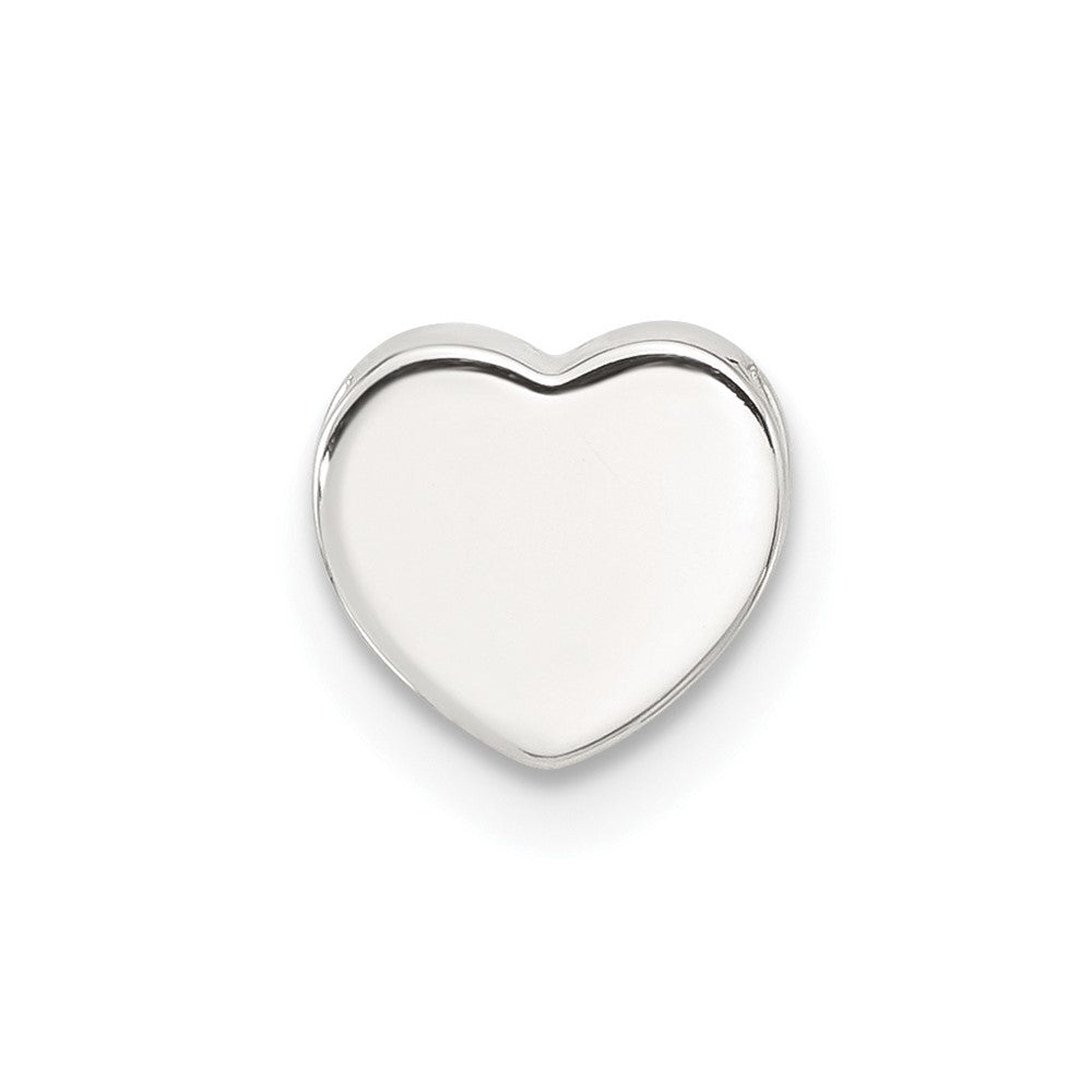 Sterling Silver E-coated Heart Slide Charm QC11491