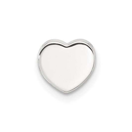 Sterling Silver E-coated Heart Slide Charm QC11491