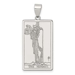 Sterling Silver The Hermit Tarot Card Pendant QC11519