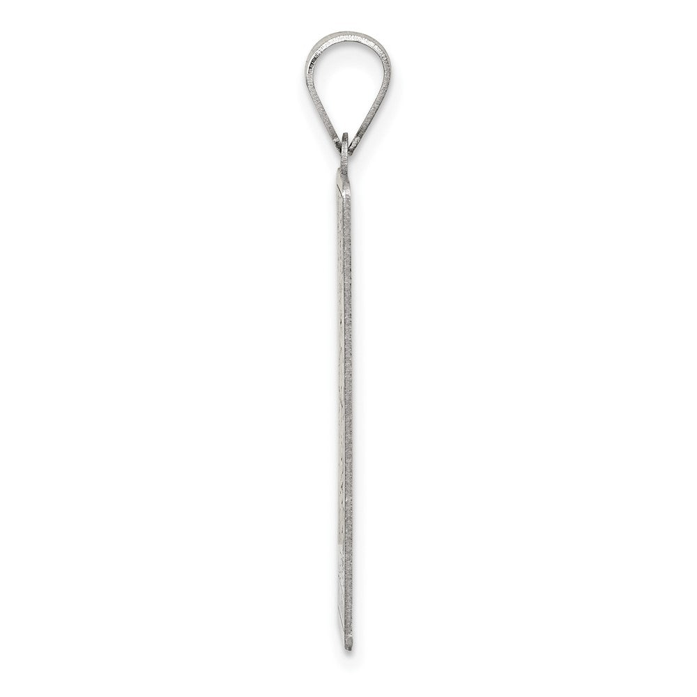 Sterling Silver Wheel of Fortune Tarot Card Pendant QC11520