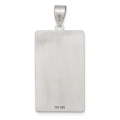 Sterling Silver Justice Tarot Card Pendant QC11521