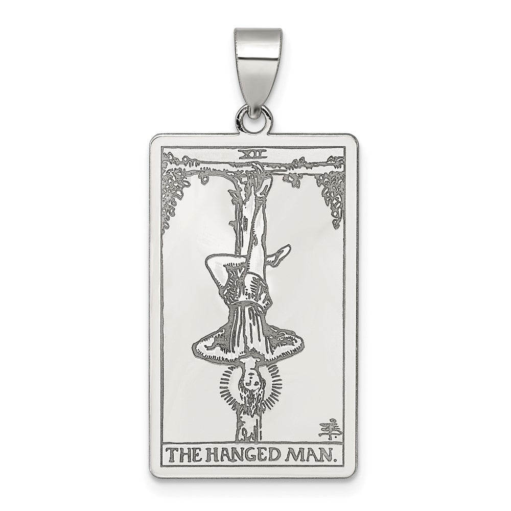 Sterling Silver The Hanged Man Tarot Card Pendant QC11522