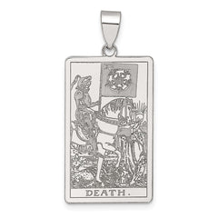 Sterling Silver Death Tarot Card Pendant QC11523