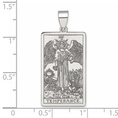 Sterling Silver Temperance Tarot Card Pendant QC11524