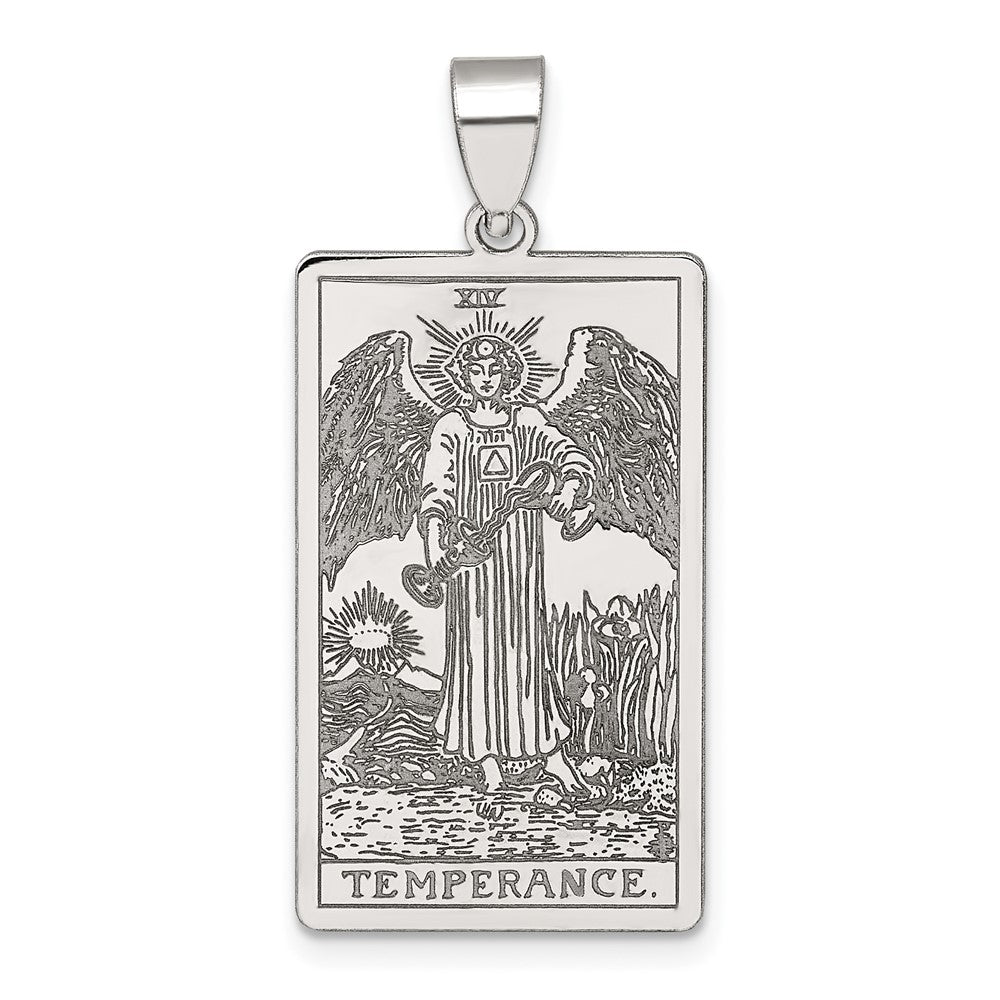Sterling Silver Temperance Tarot Card Pendant QC11524